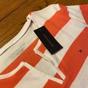 XL Peach striped Polo
